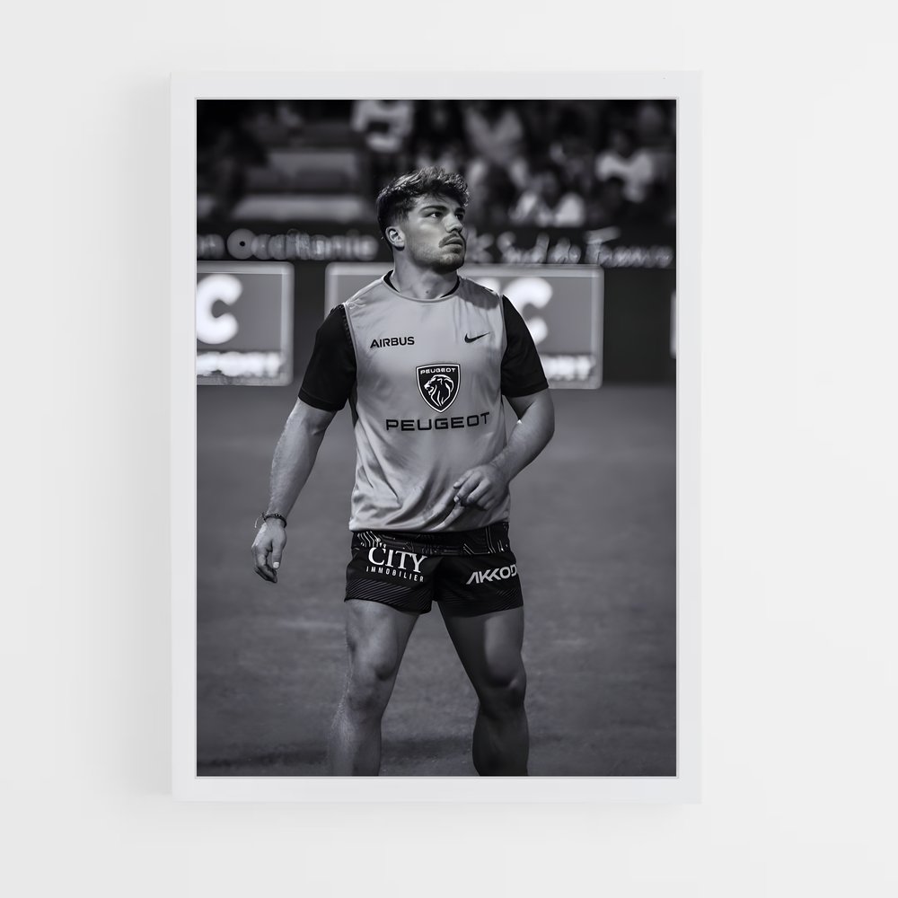 Poster Antoine en Action – affiche Rugby (vue 3)